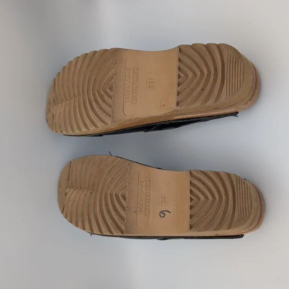 Troentorp Swedish Wooden Clogs Navy Blue Women's 38 - Picture 6 of 7